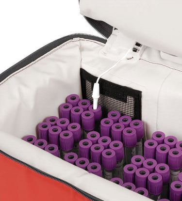 Versapak Insulated Medical Transport Bag with Integrated Thermometer Red Inside